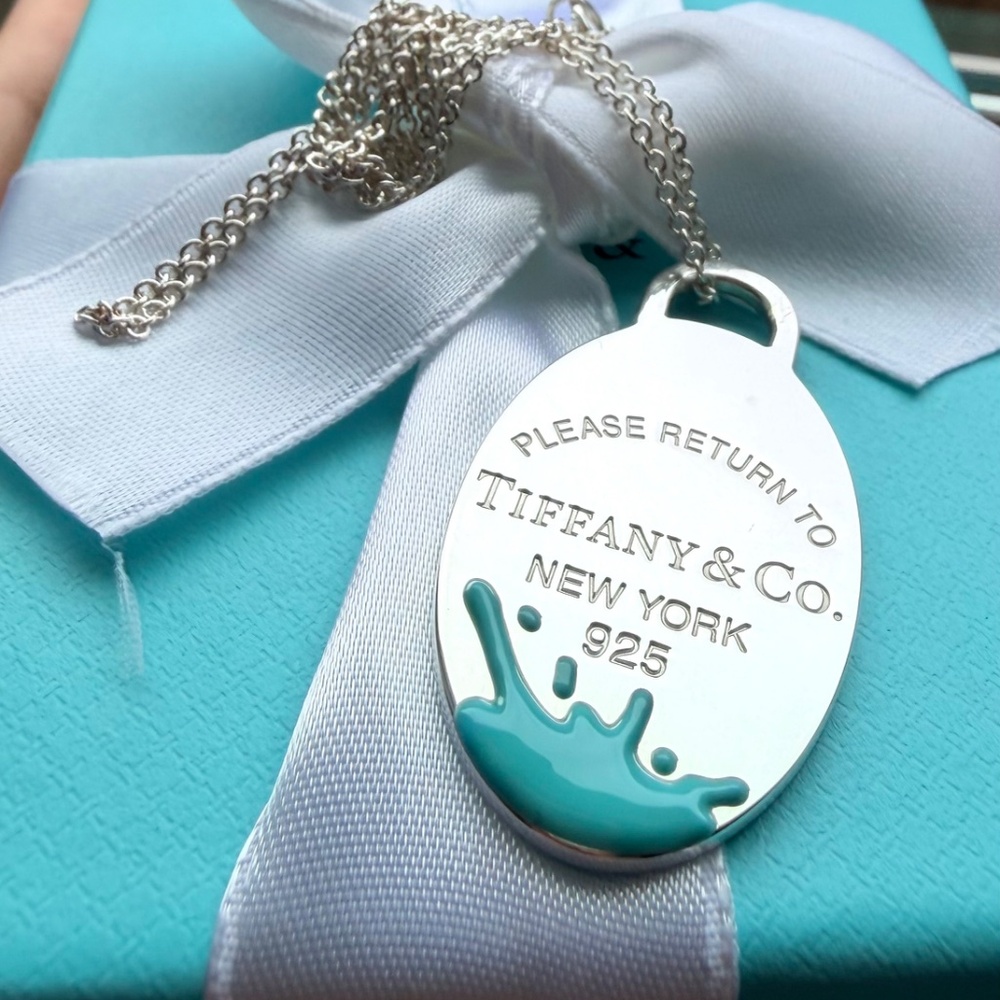 Tiffany & Co Large Blue Splash Necklace, 20 inch
